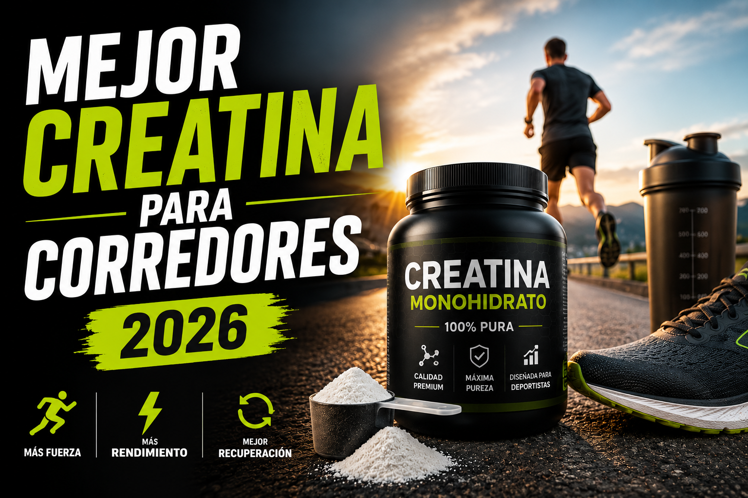 Mejor creatina para corredores: guía completa para elegir bien