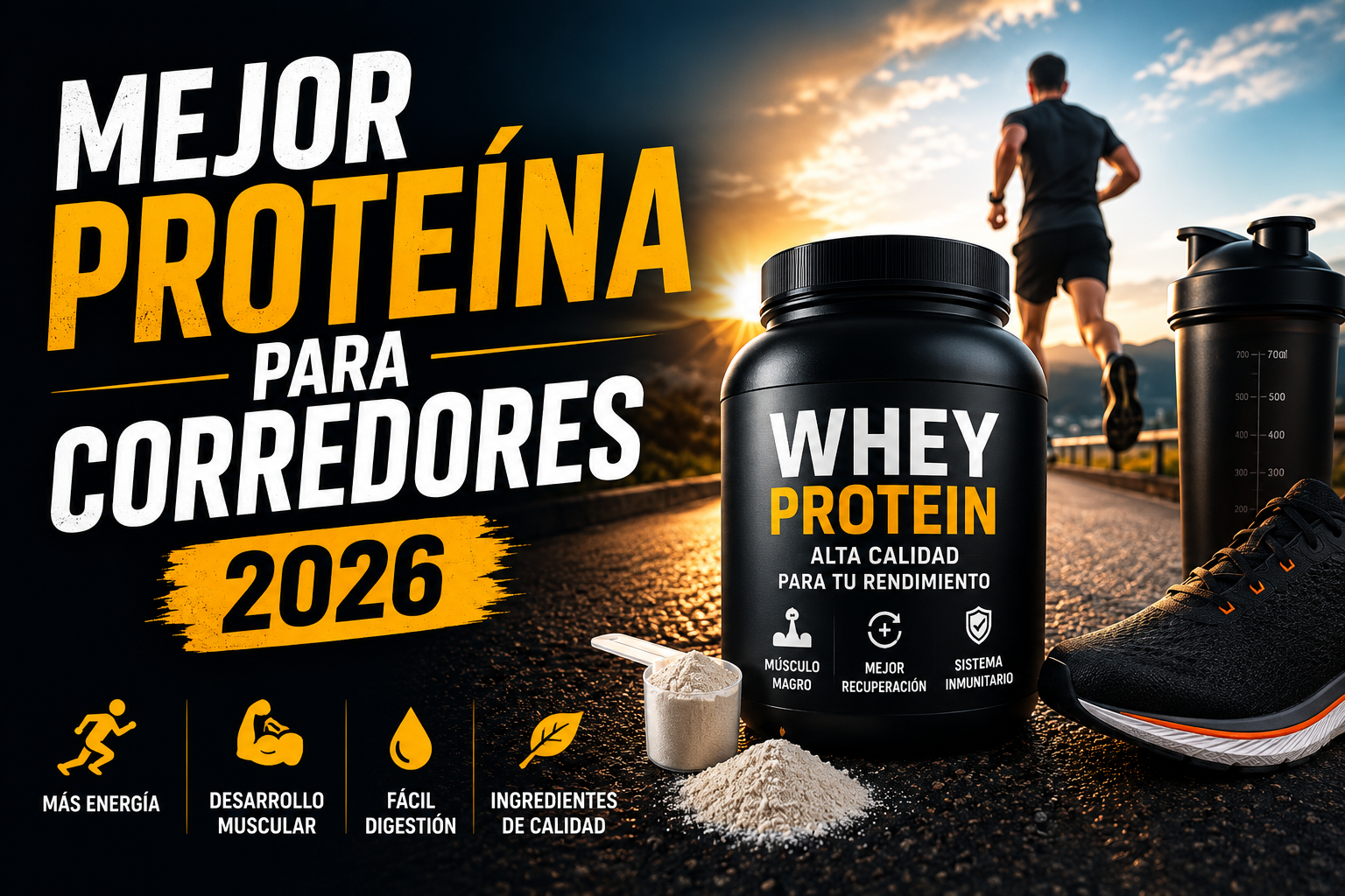 Mejor proteína para corredores: Guía definitiva 2026